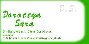 dorottya sara business card